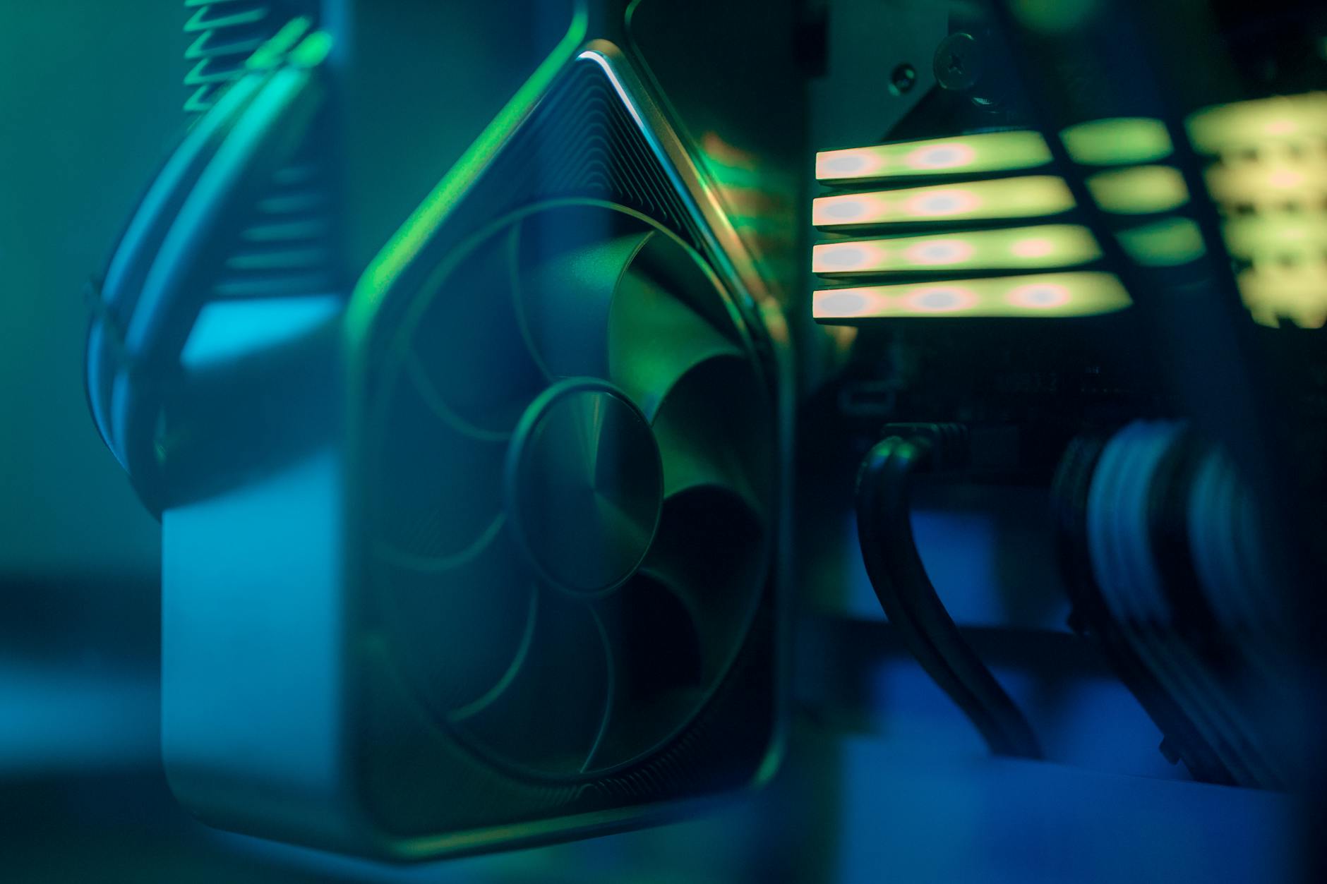 close up shot of a computer cooler