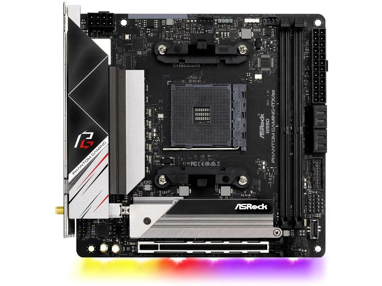 (New) ASRock B550 Phantom Gaming-ITX/ax Mini-ITX Motherboard | AM4 | PCIe 4.0 | WiFi 6 & 2.5G LAN