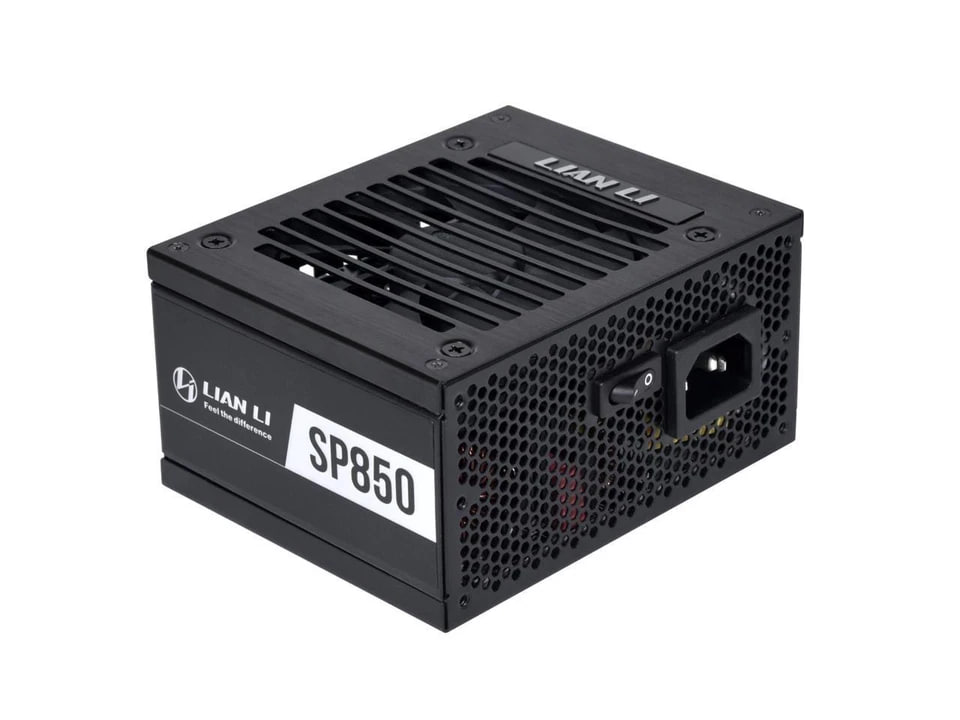 (New) LIAN LI SP850 Black - 850 W SFX Power Supply 80 Plus Gold - Full Modular, Silent Zero RPM Mode, 12VHPWR Ready