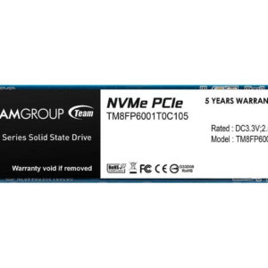 (New) Team Group MP33 1 TB NVMe SSD - PCIe 3.0 x4 Performance Up to 1,800 MB/s - M.2 2280 Upgrade