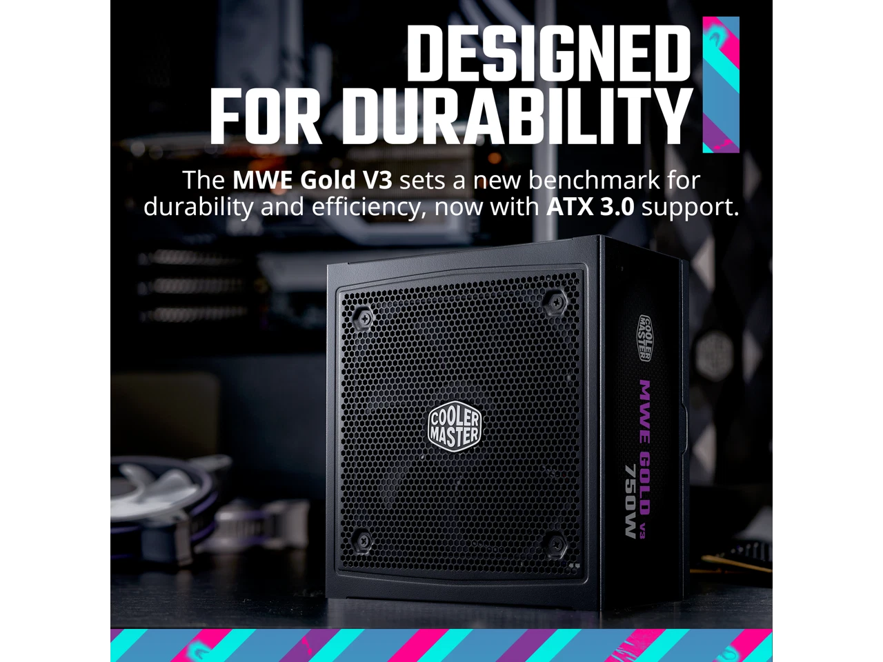 (New) Cooler Master MWE Gold 750 V3 ATX 3.1 Full Modular PSU, 750W, 80+ Gold Efficiency - Image 9