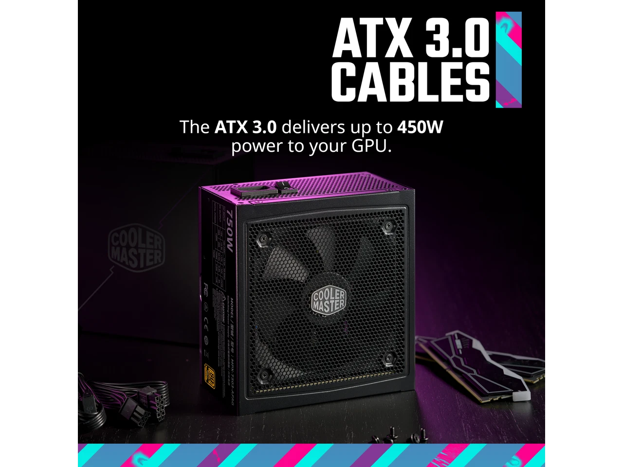 (New) Cooler Master MWE Gold 750 V3 ATX 3.1 Full Modular PSU, 750W, 80+ Gold Efficiency - Image 7