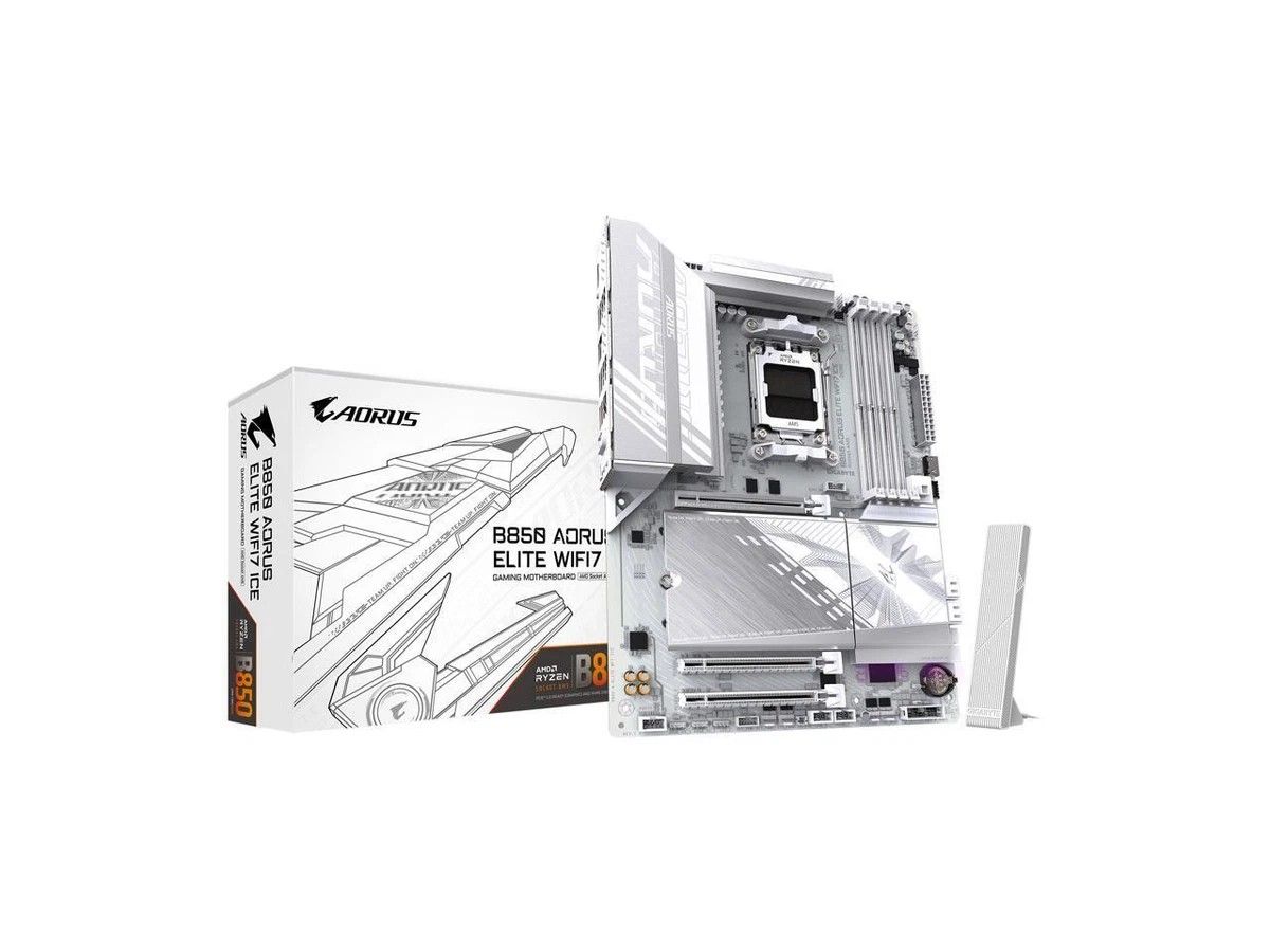 (New) GIGABYTE B850 AORUS ELITE WIFI7 ICE: White ATX Board with PCIe 5.0 & Next-Gen Wi-Fi 7