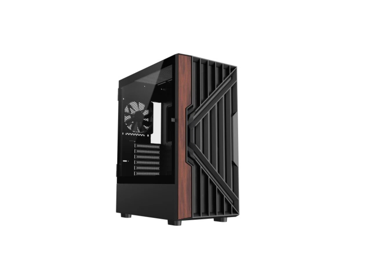 (New) DIYPC DIY-G18-WD ATX Mid-Tower Case – USB 3.0 / Type-C Front Panel, Tempered Glass