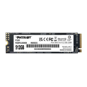 (NEW) Patriot P320 512GB M.2 2280 PCIe Gen3 x4 NVMe SSD - 3000MB/s Read Speed for PC/Laptop Upgrade