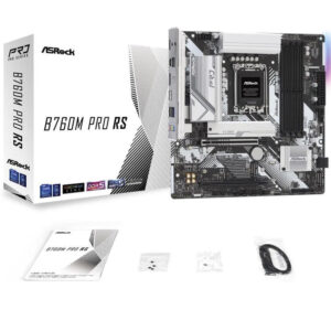 (New) ASRock B760M PRO RS DDR5 Micro ATX Motherboard - LGA 1700, PCIe 5.0, 2.5G LAN, Triple M.2