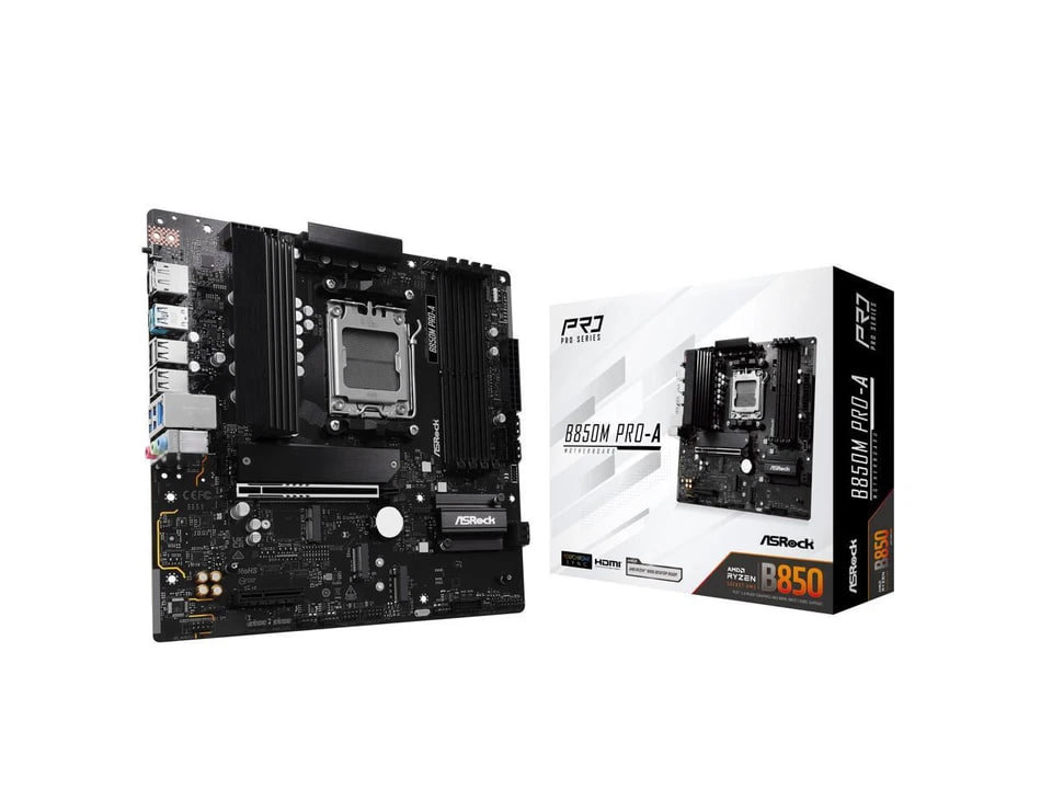 (New) ASRock B850M Pro-A AM5 Micro ATX Motherboard - Next-Gen AMD Performance
