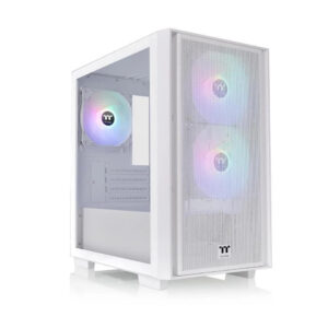(New) Thermaltake Versa H16 TG ARGB Snow: Compact Micro-ATX Case with Tempered Glass