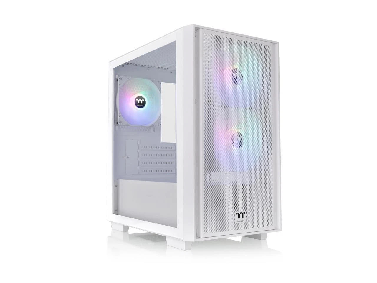 (New) Thermaltake Versa H16 TG ARGB Snow: Compact Micro-ATX Case with Tempered Glass
