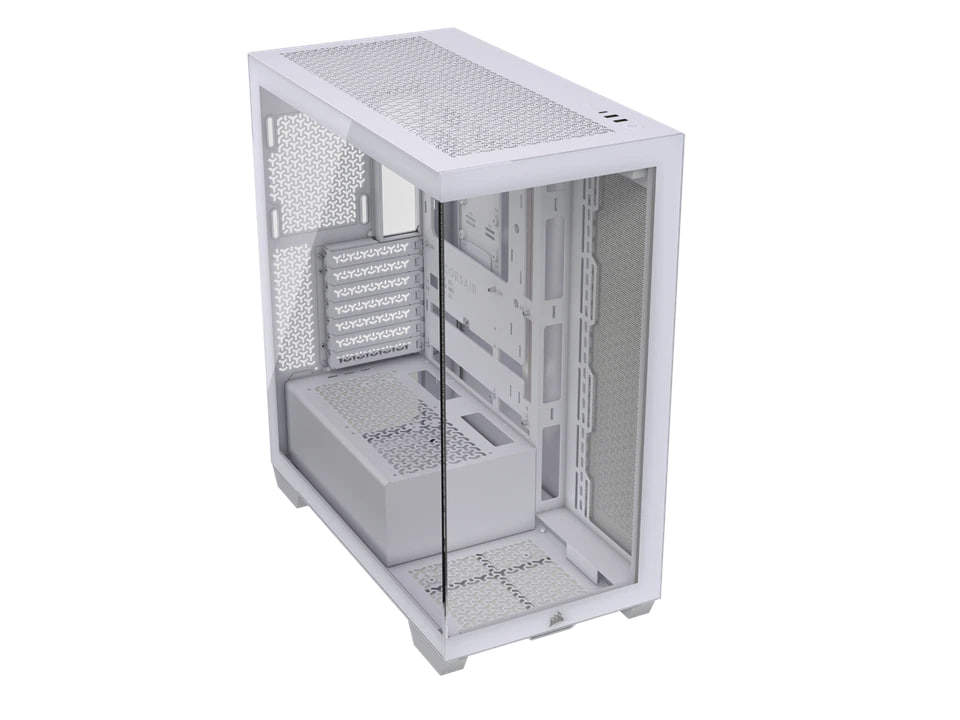 (New) CORSAIR 3500X Tempered Glass Mid-Tower PC Case (White)