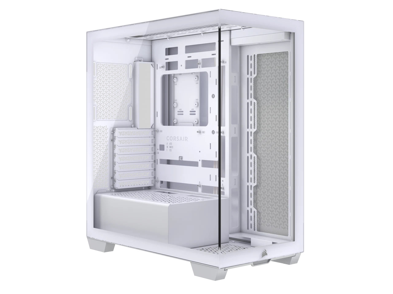 (New) CORSAIR 3500X Tempered Glass Mid-Tower PC Case (White) - Image 4