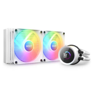 (New) NZXT Kraken 240 RGB - White AIO Liquid Cooler with Customizable LCD Display
